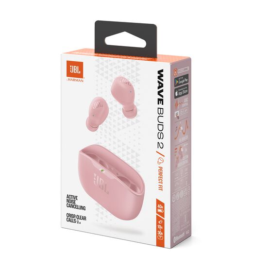 JBL Wave Buds 2 - Pink - True Wireless Noise Cancelling Earbuds - Detailshot 15 JBL Wave Buds 2 - Pink - True Wireless Noise Cancelling Earbuds - Detailshot 15